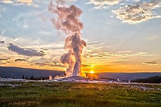 Old Faithful in Yellowstone National Park