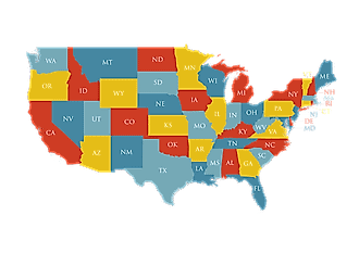 USA States map