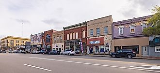 The business district on Ludington Avenue, Ludington, Michigan