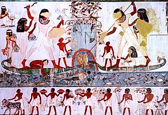 Boating on the Nile River. Image credit: Charles Wilkinson via Wikimedia Commons (CC0 Public Domain).