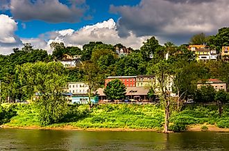 Phillipsburg, New Jersey, seen across the Delaware River from Easton, Pennsylvania.