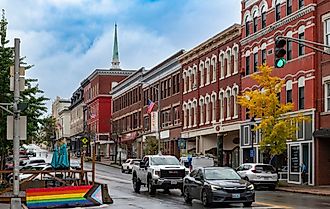 Downtown street, Bangor, Maine.