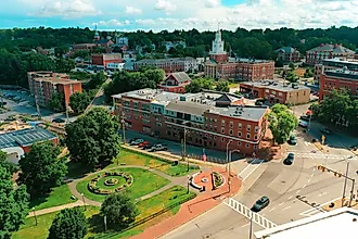 Downtown streets of Dover, New Hampshire.