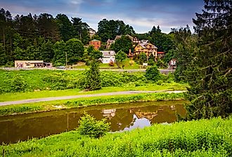 The Blackwater River in Thomas, West Virginia.