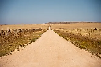 Road leading to Mills Canyon in Harding County, New Mexico.
