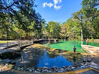 Swimming area at the Ponce de Leon Springs State Park, Florida