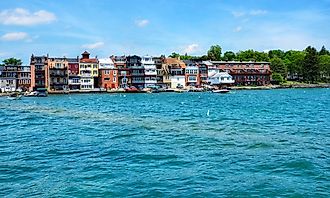 Cityscape of Skaneateles, New York.