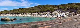 People enjoying the beach at Greens Pool in Denmark, Western Australia. Editorial credit: Leanne Irwin / Shutterstock.com
