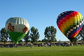 Annual hot air balloon festival in Riverton, Wyoming. Image Credits: Wirestock Creators via Shutterstock