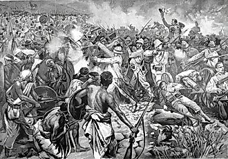 The Battle of Adowa, The Last Rally of General Dabormida. Illustration for The Graphic