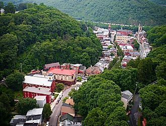 Overlooking downtown Jim Thorpe, Pennsylvania.