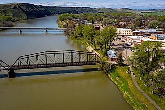 Aerial view of Fort Benton, Montana. Editorial credit: Joseph Sohm / Shutterstock.com.