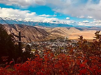 A view of Jackson, Wyoming, from Snow King Mountain.