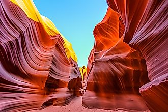 Antelope Canyon in Arizona is one of the most famous slot canyons in the world.