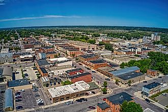 Aerial View of the German Inspired New Ulm, Minnesota