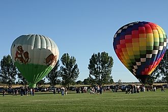 The annual hot air balloon festival in Riverton, Wyoming. Image: Wirestock Creators / Shutterstock.