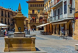 Main square in Olite, Spain. Image credit trabantos via Shutterstock