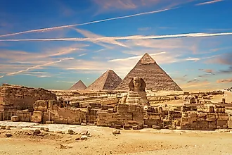 The Sphinx and the Pyramids of Egypt.