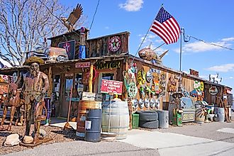 Cottonwood, Arizona: View of vintage signs in historic Old Town Cottonwood, in Yavapai County, Arizona.