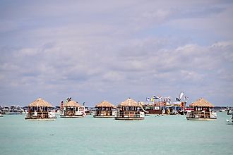  Crab Island Sandbar at high tide. Editorial credit: ericapowell39 / Shutterstock.com