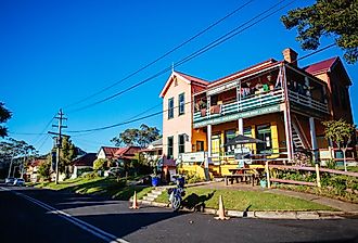 Bate Street in Central Tilba, New South Wales. Editorial credit: FiledIMAGE / Shutterstock.com.