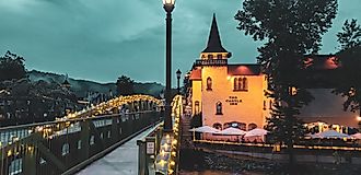 Helen, Georgia home to one of the most alpine inspired small towns in the US. Editorial credit: AshleyGary / Shutterstock.com