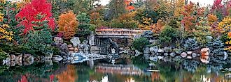 Frederik Meijer gardens in autumn time in Grand Rapids, Michigan.