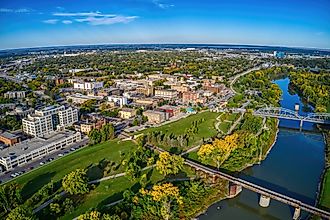 Aerial View of Grand Forks, North Dakota.