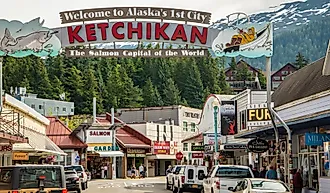 The charming downtown area of Ketchikan, Alaska. Image credit Charles HHuang via Shutterstock