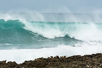 Ocean water averages about 3.5% salt, though salinity varies from place to place.