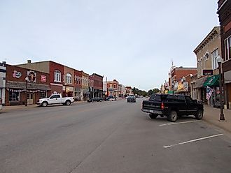 Downtown street in Council Grove, Kansas.