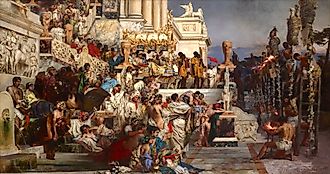 Humans prisoners used as torches during Emperor Nero's rule. Illustration by: Henryk Siemiradzki.