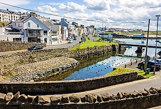 Views of the harbor in Portrush, Northern Ireland.