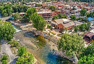 Salida, Colorado is a Tourist Town on the Arkansas river popular for white water rafting.