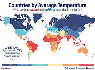 map showing the coldest countries in the world