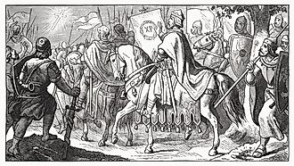 Constantine the Great ( c. 272 ​​– 337) on his way to the Battle of the Milvian Bridge