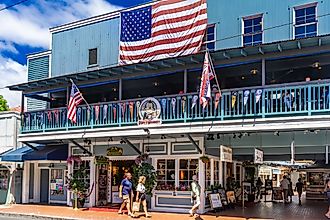 Located on Front Street in the historic town of Lahaina on the island of Maui are many restaurants and retail businesses. Editorial credit: Felipe Sanchez / Shutterstock.com