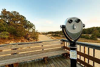 Nags Head, North Carolina: Panoramic view of Sand dune at Jockey's Ridge State Park.