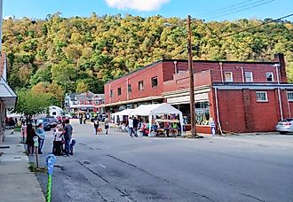 Apple Butter Festival Booths in Historic Downtown Berkeley Springs, Morgan County WV
