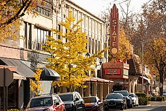 Oroville, California: Late afternoon sun shines on historic downtown architecture, Matt Gush - stock.adobe.com