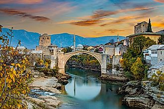 Mostar, in Bosnia and Herzegovina, is renowned for its well-preserved Ottoman architecture. (Credit: Kadagan via Shutterstock)