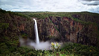 Wallaman Falls in Queensland, Australia.