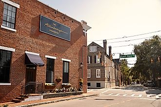 External view of the Ansonborough Hotel in Charleston, South Carolina.