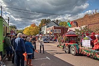 Bayfield, Wisconsin, USA 10-14-19 People enjoy the Annual Applefest