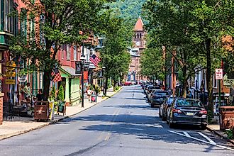 Downtown Jim Thorpe, Pennsylvania.