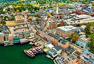 Overlooking downtown Portsmouth, New Hampshire. 