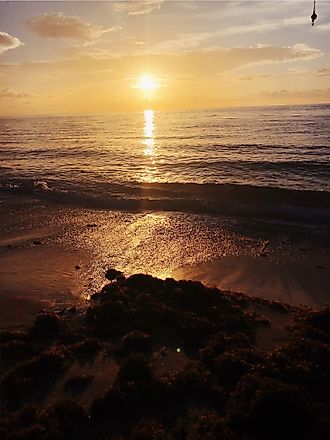 Sunrise along the beach in Manalapan, Florida. Editorial credit: Jessica Peoples via Shutterstock.com