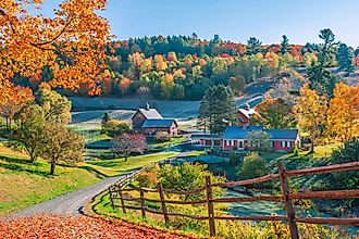 Houses in Woodstock, Vermont.