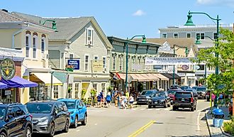 Main Street in Mystic, Connecticut. Image credit Actium via Shutterstock