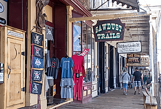Stores Along the Streets of Old Gold and Silver Mining Town of Virginia City, Nevada. Image credit Arne Beruldsen via Shutterstock